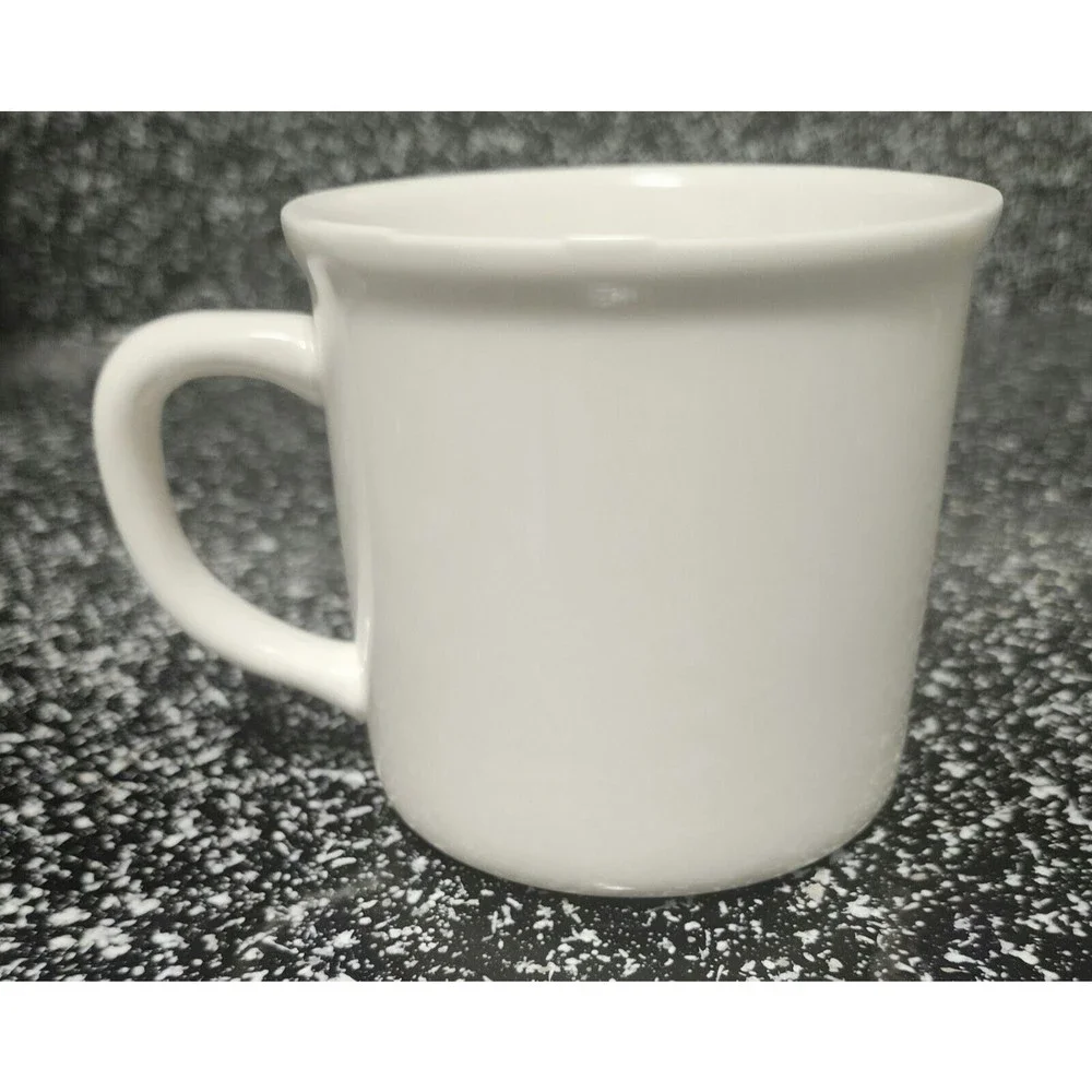 Pottery Barn Denise Fiedler Ceramic Coffee Mug Newspaper Cat